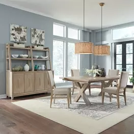 Brentwood Sandstone 102" Extendable Rectangular Dining Room Set