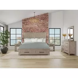 Bennett Frosted Gray Storage Panel Bedroom Set