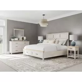 Glenndale Aged White Storage Panel Bedroom Set