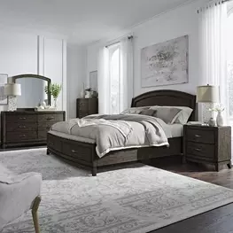 Avalon Coffee Bean Storage Panel Bedroom Set