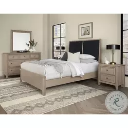 Woodbridge Shadow Gray And Black Upholstered Low Profile Bedroom Set