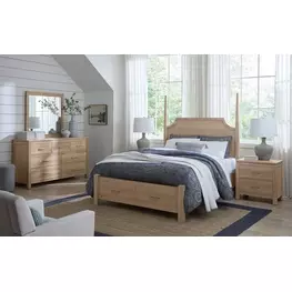 Tide And Timber Clear Oak Pencil Poster Storage Bedroom Set