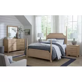 Tide And Timber Clear Oak Pencil Poster Bedroom Set
