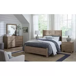Tide And Timber Gray Oak Panel Storage Bedroom Set