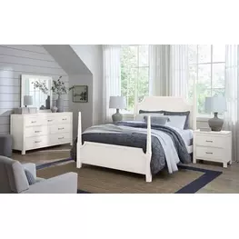 Tide And Timber White Maple Pencil Poster Bedroom Set