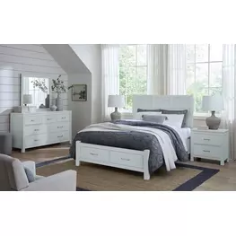 Tide And Timber Blue Maple Panel Storage Bedroom Set