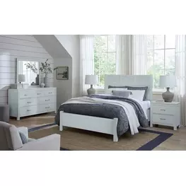 Tide And Timber Blue Maple Fretwork Panel Bedroom Set