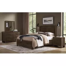 Lodge and Loft Dark Oak Floating Storage Panel Bedroom Set