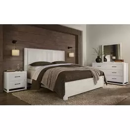 Lodge and Loft Soft White Radius Poster Bedroom Set