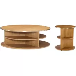 Hunter Brown Round Occasional Table Set