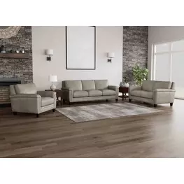 Sherwyn Stone Leather Living Room Set