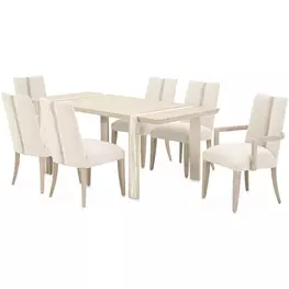Lotus Bay Sand Extendable Rectangular Narrow Dining Room Set