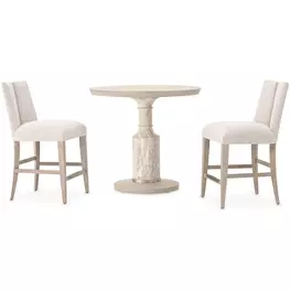 Lotus Bay Sand Round Gathering Dining Room Set