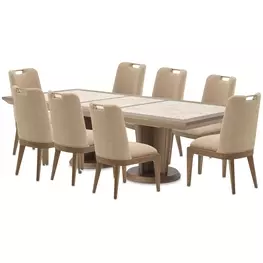 Portrait Sienna Brown Extendable Rectangular Dining Room Set