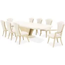 Fantosini Creamy Pearl Extendable Rectangular Dining Room Set