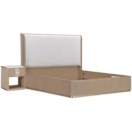 West Kensington Buff and Sea Salt Caramel Upholstered Platform Bedroom Set