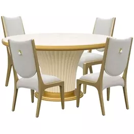 Scotts Square Light Champagne Round Dining Room Set