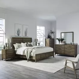 Lake House Harvest Brown Panel Bedroom Set