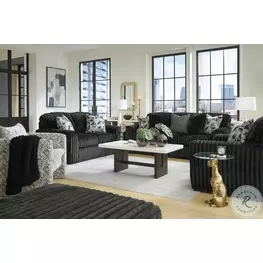 Midnight Madness Onyx Black Living Room Set