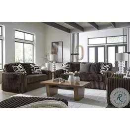 Midnight Madness Chocolate Living Room Set