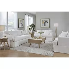 Sutton Snow White Living Room Set