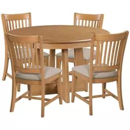Kafe Cappuccino 54" Round Pedestal Dining Room Set