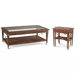 Althorp Rectangular Glass Top Occasional Table Set