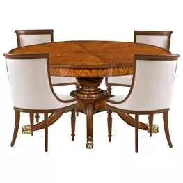 Althorp Living History Ramsey Mahogany and Gold Extendable Dining Room Set
