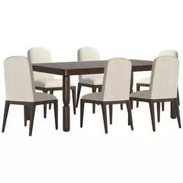 Verge Handcrafted Walnut Extendable Rectangular Dining Room Set
