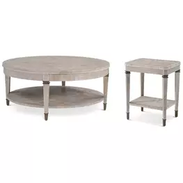 Marlborough Geo Coast and Gold Round Mitchell Occasional Table Set