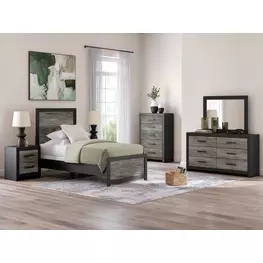 Jonnifer Black and Gray Youth Panel Bedroom Set