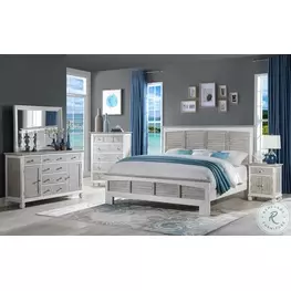 Island Haven Dapple Grey and Blanc Bedroom Set