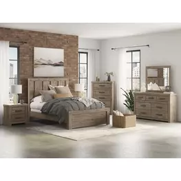 Garistyn Light Brown Panel Bedroom Set