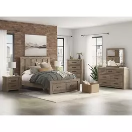 Garistyn Light Brown Storage Panel Bedroom Set