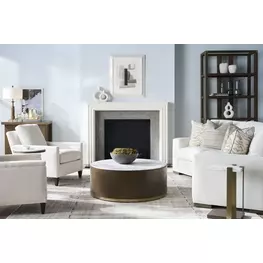 Carino Cocoa and Beige Round Occasional Table Set