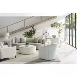 Carino Frost and Beige Round Occasional Table Set