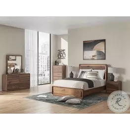 Hollinaze Walnut Brown Panel Bedroom Set