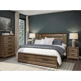 Callisto Bourbon Brown Storage Panel Bedroom Set