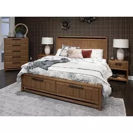 Conway Honey Wheat Storage Panel Bedroom Set