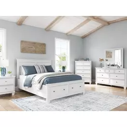Fortman White Storage Panel Bedroom Set