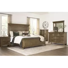 Waynely Medium Brown Panel Bedroom Set