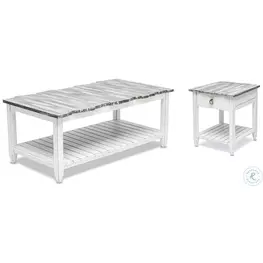 Garden Gate Distressed Grey Rectangular  Ocassional Table Set
