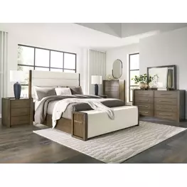 Kerlayne Brown Upholstered Storage Bedroom Set