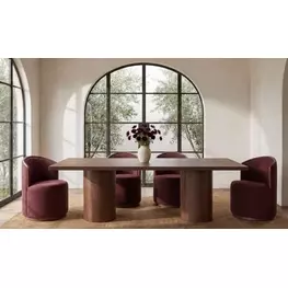 Hadley Warm Brown Rectangular Dining Room Set