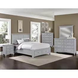 Bonanza Gray Mansion Storage Panel Bedroom Set