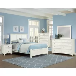Bonanza White Mansion Panel Bedroom Set