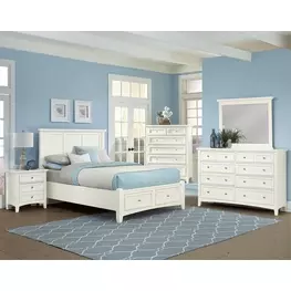 Bonanza White Mansion Storage Panel Bedroom Set