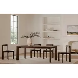 Daifuku Walnut Stained Ash Rectangular Dining Room Set