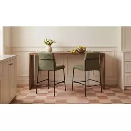 Carrie Walnut Rectangular Counter Height Dining Room Set