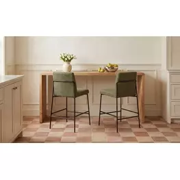 Carrie Natural Rectangular Counter Height Dining Room Set